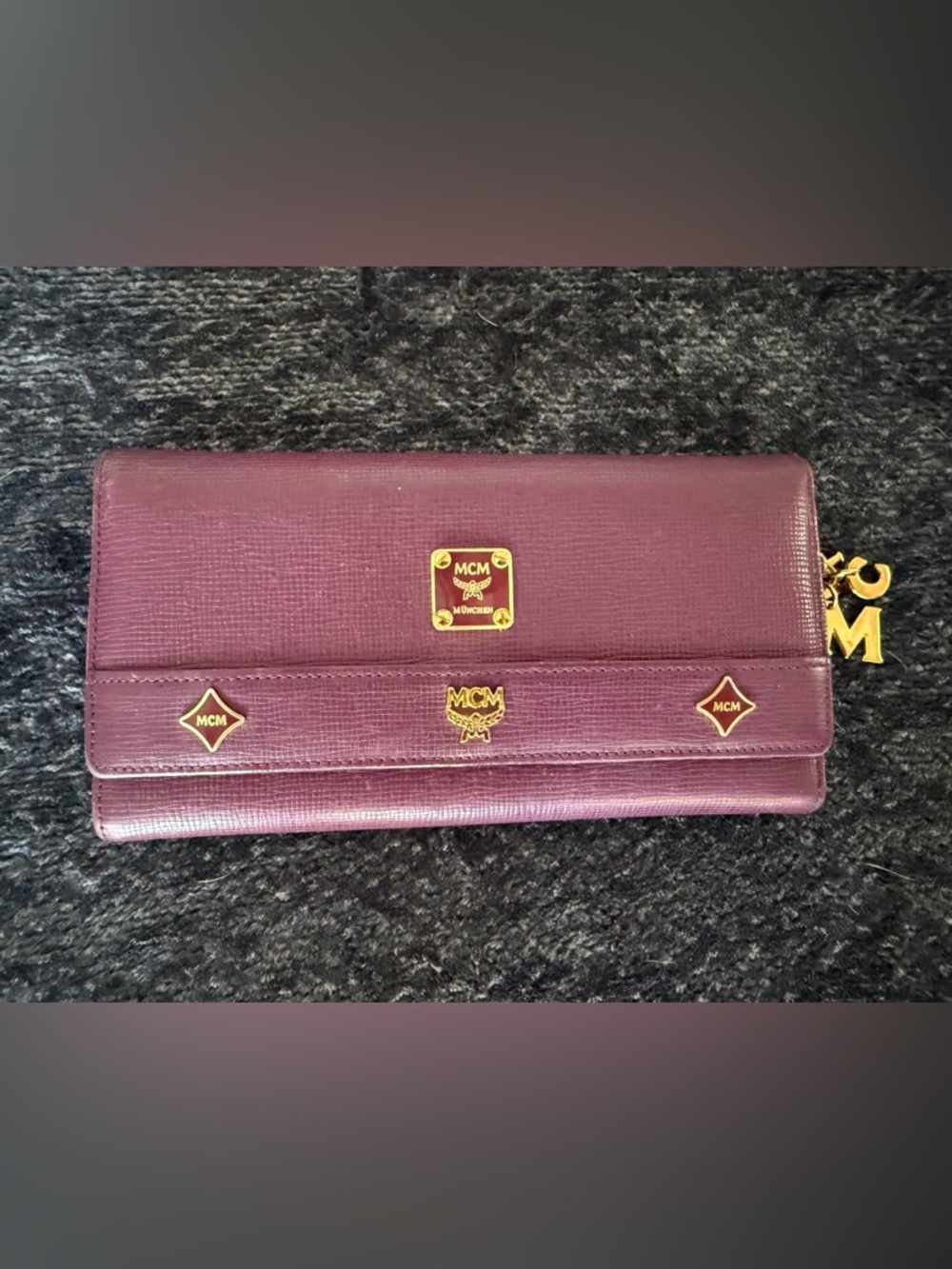 MCM Plum Purple Long Wallet